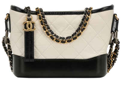 Small Gabrielle, &pound;1,800, Handbags, Black/White, Leather, Front view